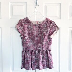 Lena Medoyeff Peplum Silk Blouse